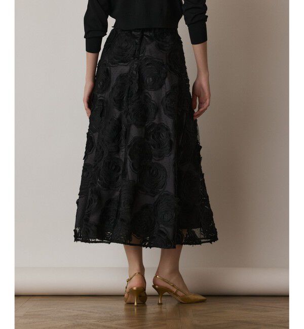 GRACE CONTINENTAL「ローズ刺繍フレアスカート」|スカート|