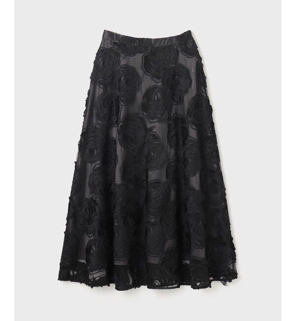 GRACE CONTINENTAL「ローズ刺繍フレアスカート」|スカート|