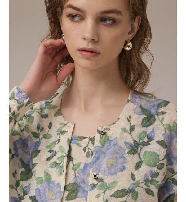 Diagram「ローズプリントニットカーディガン」|カーディガン|キナリ