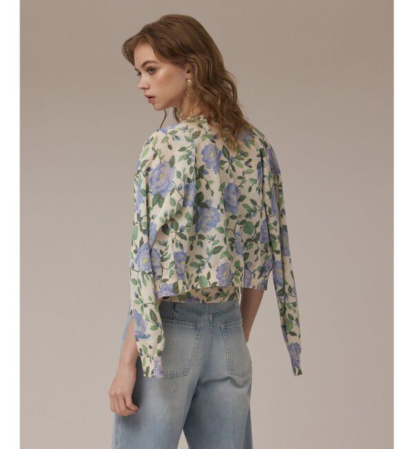 Diagram「ローズプリントニットカーディガン」|カーディガン|