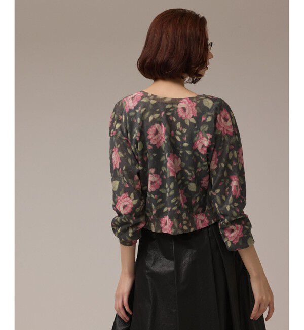 Diagram「ローズプリントニットカーディガン」|カーディガン|