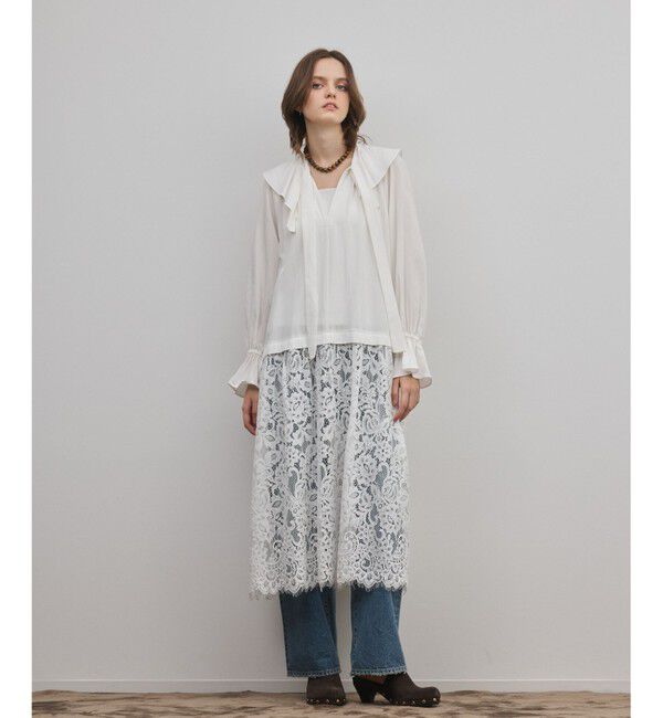 GRACE CONTINENTAL「レースコンビフリルカフタンワンピース」|ワンピース|キナリ