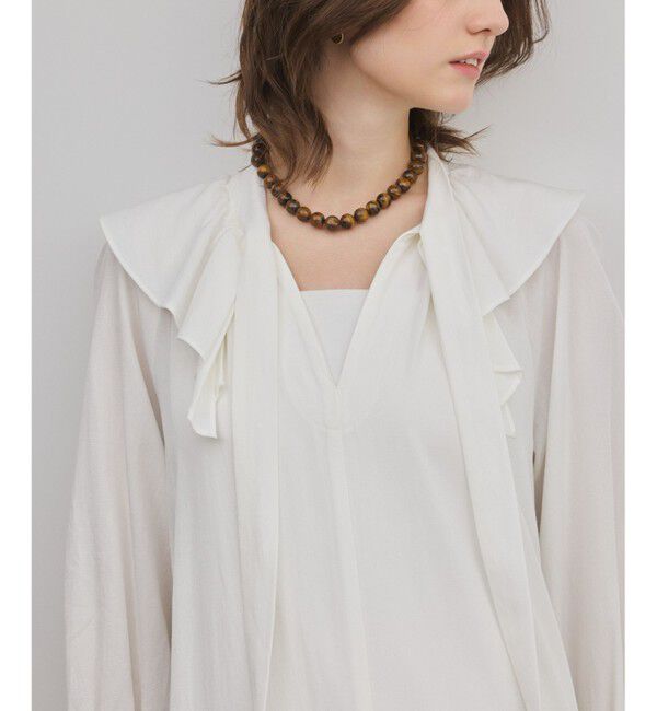 GRACE CONTINENTAL「レースコンビフリルカフタンワンピース」|ワンピース|