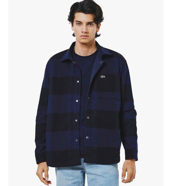 LACOSTE「プレーン&times;バッファローチェックリバーシブルシャツアウター」|シャツ・ブラウス|