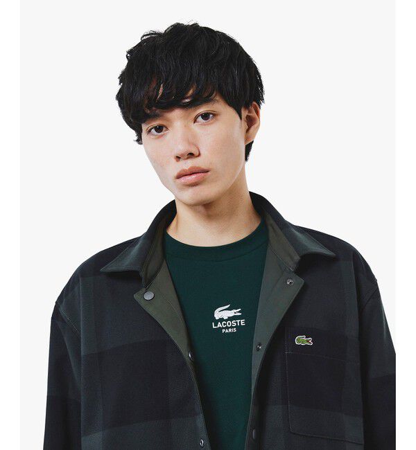 LACOSTE「プレーン&times;バッファローチェックリバーシブルシャツアウター」|シャツ・ブラウス|