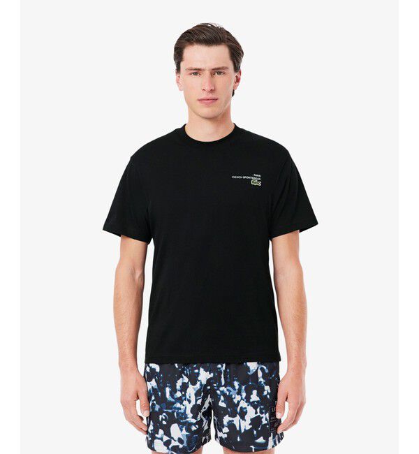 LACOSTE「オーディエンスバックプリントTシャツ」|Tシャツ・カットソー|ブラック