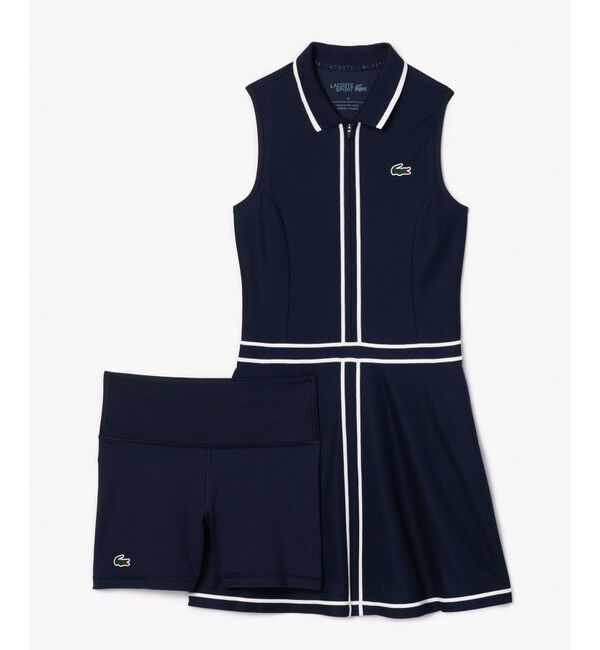 LACOSTE「ウルトラドライ鹿の子地ポロドレス」|ワンピース|