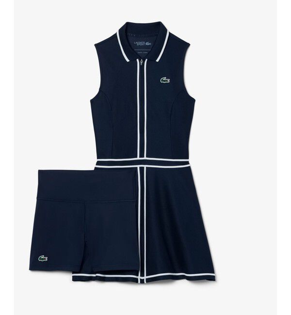 LACOSTE「ウルトラドライ鹿の子地ポロドレス」|ワンピース|