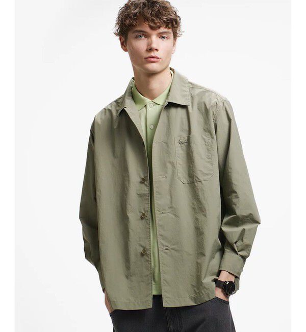 LACOSTE「ナイロンリップシャツジャケット」|シャツ・ブラウス|