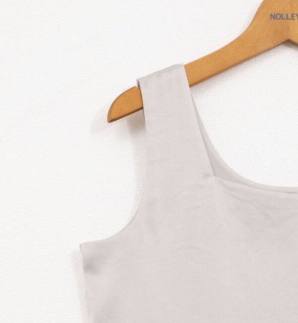 NOLLEY'S「《手洗い可能》サテン&times;ベア天2WAYタンクトップ」|タンクトップ|
