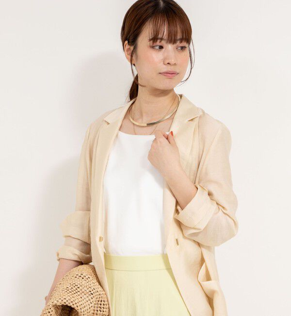 NOLLEY'S sophi「ウォッシャブルシアーシルクライトジャケット」|テーラードジャケット|