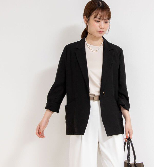 NOLLEY'S sophi「ウォッシャブルシアーシルクライトジャケット」|テーラードジャケット|
