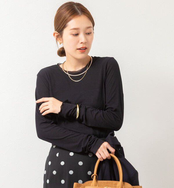 NOLLEY'S「ウォッシャブルシアーフライスロンT」|Tシャツ・カットソー|