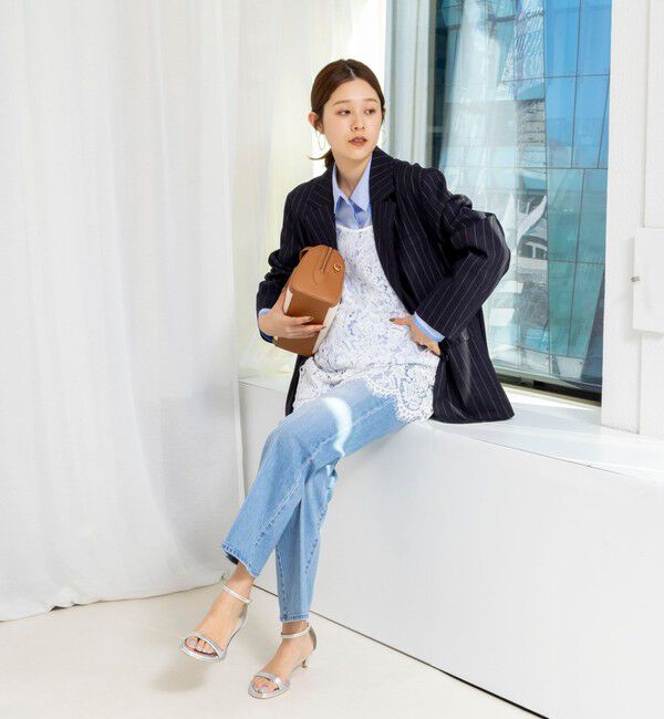 NOLLEY'S「【WEB＆一部店舗限定色アイテム】ウォッシャブルストライプオーバージャケット」|テーラードジャケット|