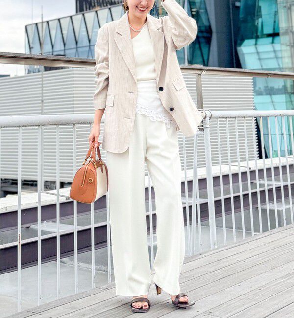 NOLLEY'S「【WEB＆一部店舗限定色アイテム】ウォッシャブルストライプオーバージャケット」|テーラードジャケット|