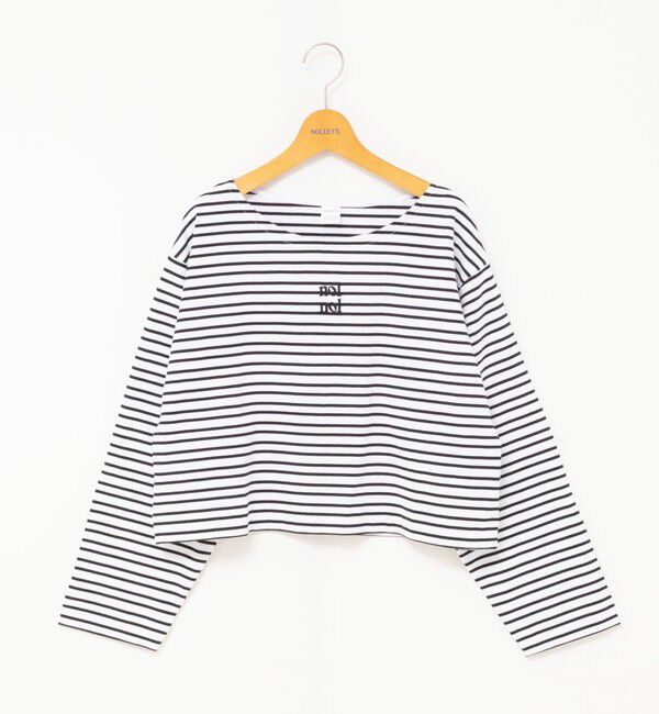 NOLLEY'S「【nolnol/ノルノル】ウォッシャブルシルケットボーダーショートT」|Tシャツ・カットソー|