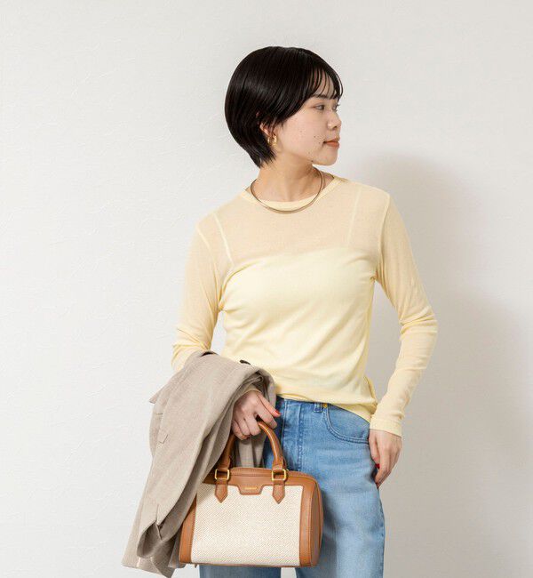 NOLLEY'S sophi「ウォッシャブルorganicコットンシアーテレコロンＴ」|Tシャツ・カットソー|