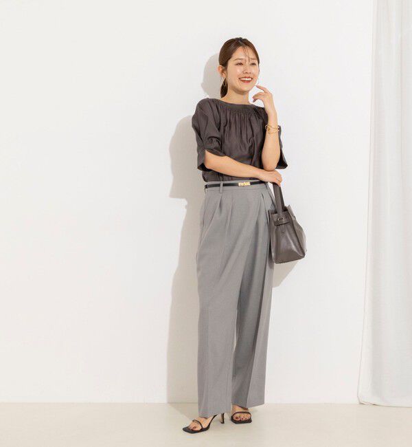 NOLLEY'S「ウォッシャブルラップ風ワイドパンツ」|その他|