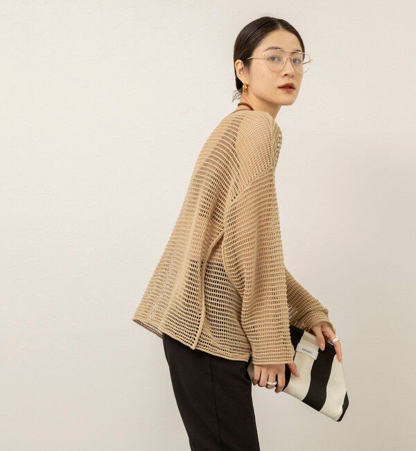 MAQWEL「【MAQWEL/マクウェル】ウォッシャブル透かし編みサマーニットプルオーバー」|ニット・セーター|