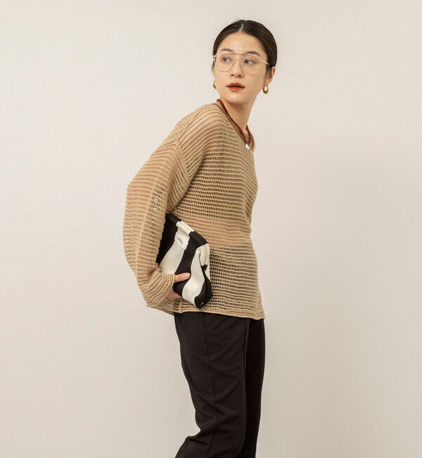 MAQWEL「【MAQWEL/マクウェル】ウォッシャブル透かし編みサマーニットプルオーバー」|ニット・セーター|