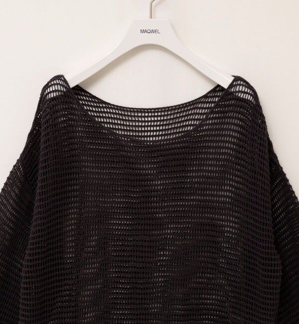MAQWEL「【MAQWEL/マクウェル】ウォッシャブル透かし編みサマーニットプルオーバー」|ニット・セーター|