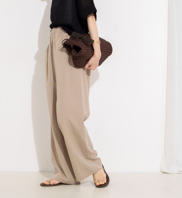 NOLLEY'S「ウォッシャブルセルロースリネンイージーパンツ」|その他|ベージュ