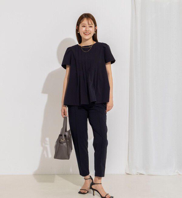 NOLLEY'S「《セットアップ対応》ウォッシャブルアクティブストレッチタックブラウス」|シャツ・ブラウス|