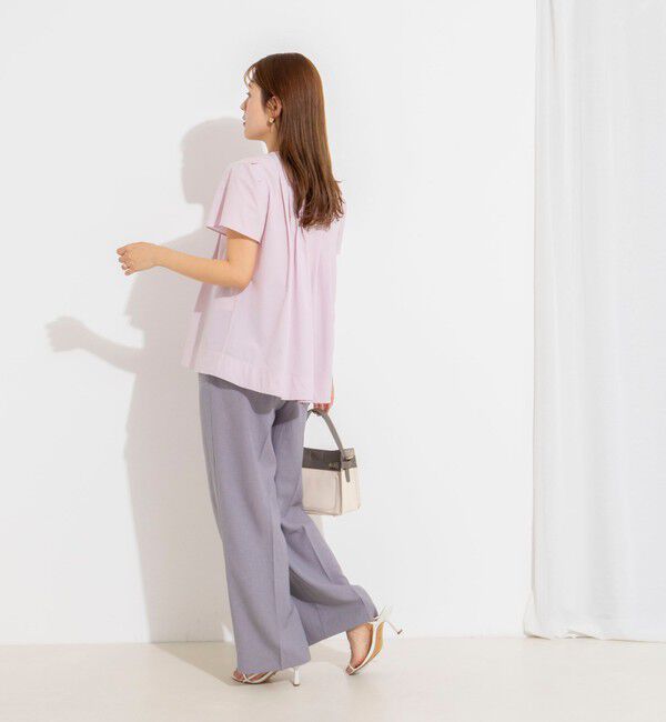 NOLLEY'S「《セットアップ対応》ウォッシャブルアクティブストレッチタックブラウス」|シャツ・ブラウス|