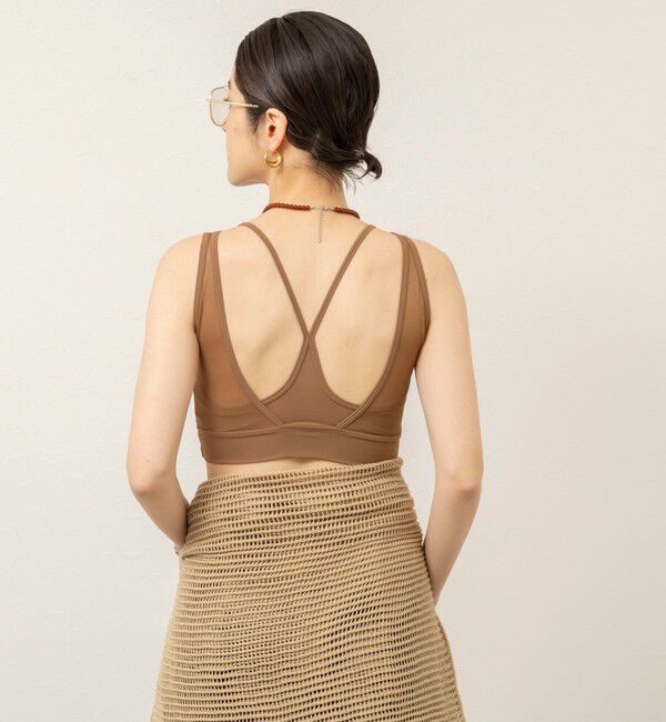 MAQWEL「【MAQWEL/マクウェル】ウォッシャブルバッククロスシアーブラトップ」|チューブトップ|