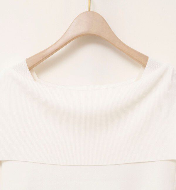 NOLLEY'S sophi「《手洗い可能》マルチファンクションマチ付きオフショルプルオーバー」|ニット・セーター|