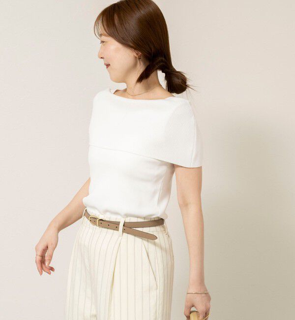 NOLLEY'S sophi「《手洗い可能》マルチファンクションマチ付きオフショルプルオーバー」|ニット・セーター|