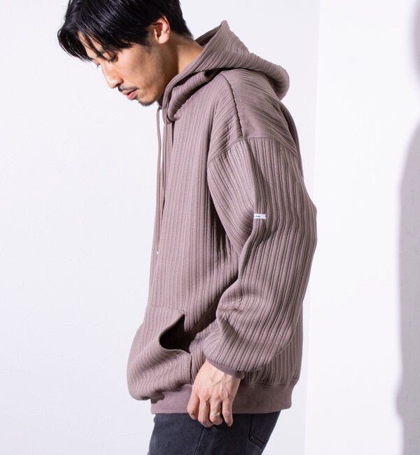 GLOSTER「【GLOSTER/グロスター】ストライプ キルティング  プルオーバーパーカー フーディ 」|パーカー|