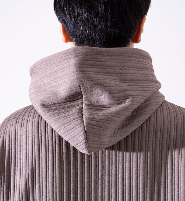 GLOSTER「【GLOSTER/グロスター】ストライプ キルティング  プルオーバーパーカー フーディ 」|パーカー|