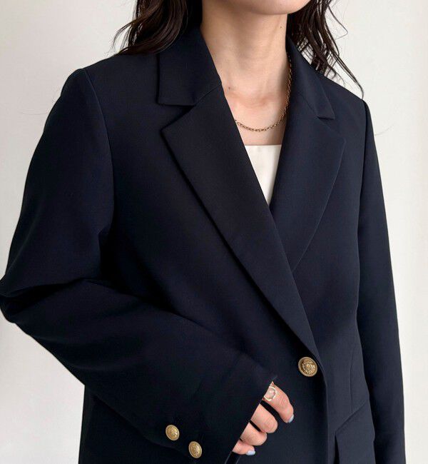 fredy emue「【3サイズ展開/オンオフ使える】ダブルブレストジャケット」|テーラードジャケット|