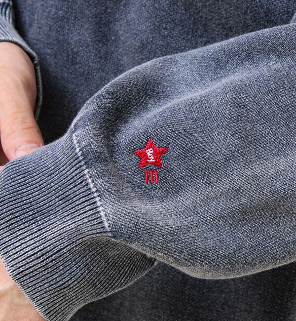 GLOSTER「【BOYエンブレム刺繍】Wフェイス フェードプルオーバーニット」|ニット・セーター|