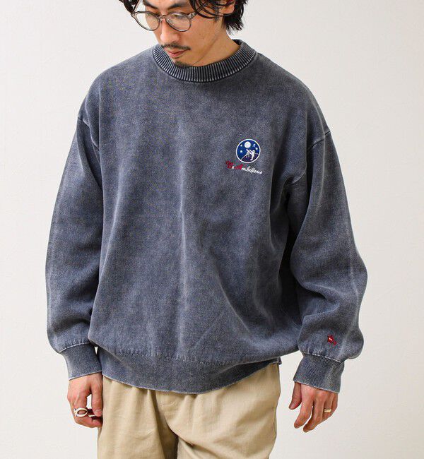 GLOSTER「【BOYエンブレム刺繍】Wフェイス フェードプルオーバーニット」|ニット・セーター|