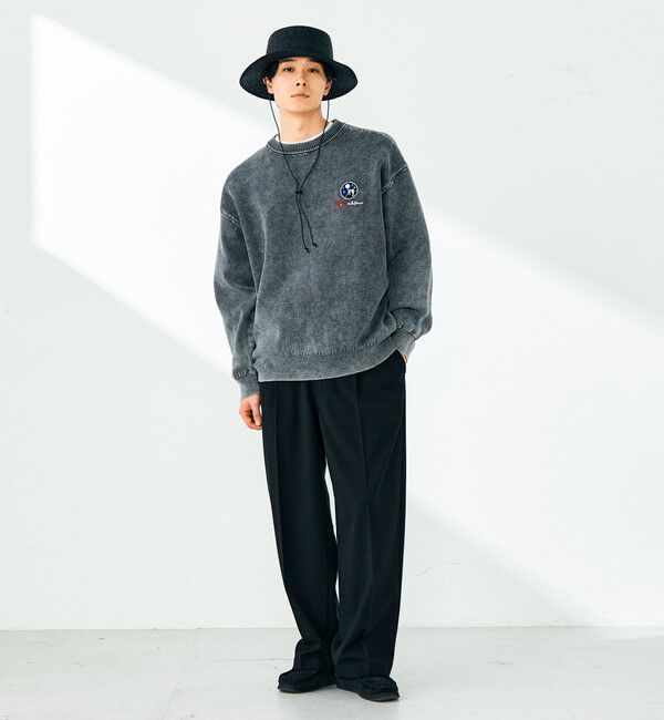 GLOSTER「【BOYエンブレム刺繍】Wフェイス フェードプルオーバーニット」|ニット・セーター|