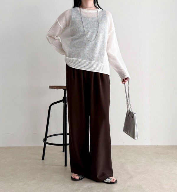 fredy emue「【ラクなのにきちんと見え】シャラリツイル イージーパンツ」|チノ|