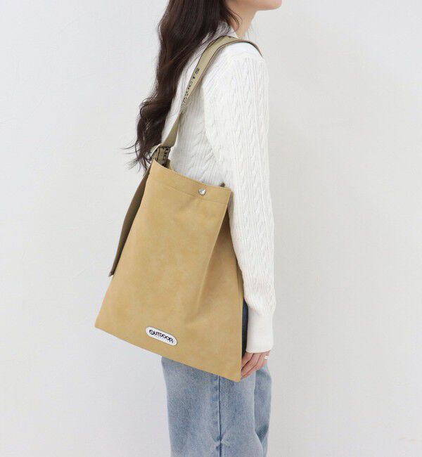 fredy emue「【OUTDOOR PRODUCTS 】ジャガードロゴテープワンショルトートバッグ」|トートバッグ|キャメル