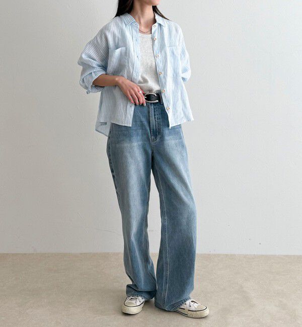 fredy emue「LINEN100 クロップドシャツ」|シャツ・ブラウス|