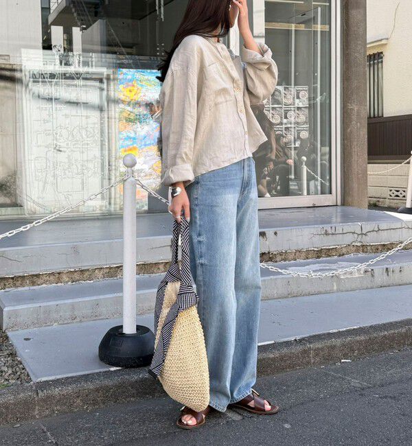 fredy emue「LINEN100 クロップドシャツ」|シャツ・ブラウス|