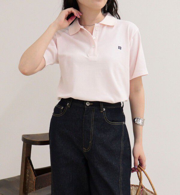 fredy emue「FR刺しゅうCOTTONポロシャツ」|ポロシャツ|ベビーピンク