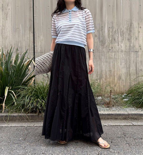 fredy emue「シアーボーダーポロニット」|ポロシャツ|