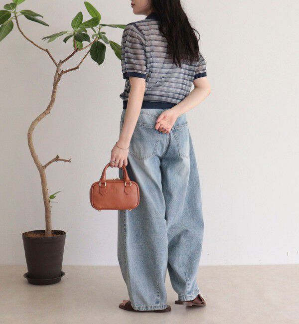 fredy emue「シアーボーダーポロニット」|ポロシャツ|