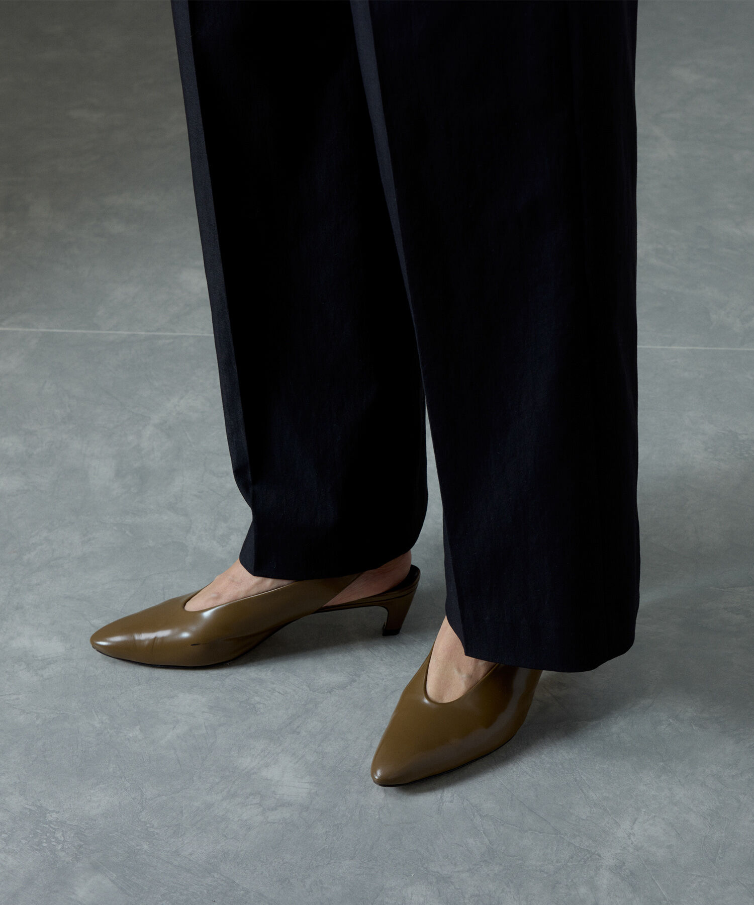 SALON adam et rope'「コットンライクスタイルアップパンツ」|スラックス|