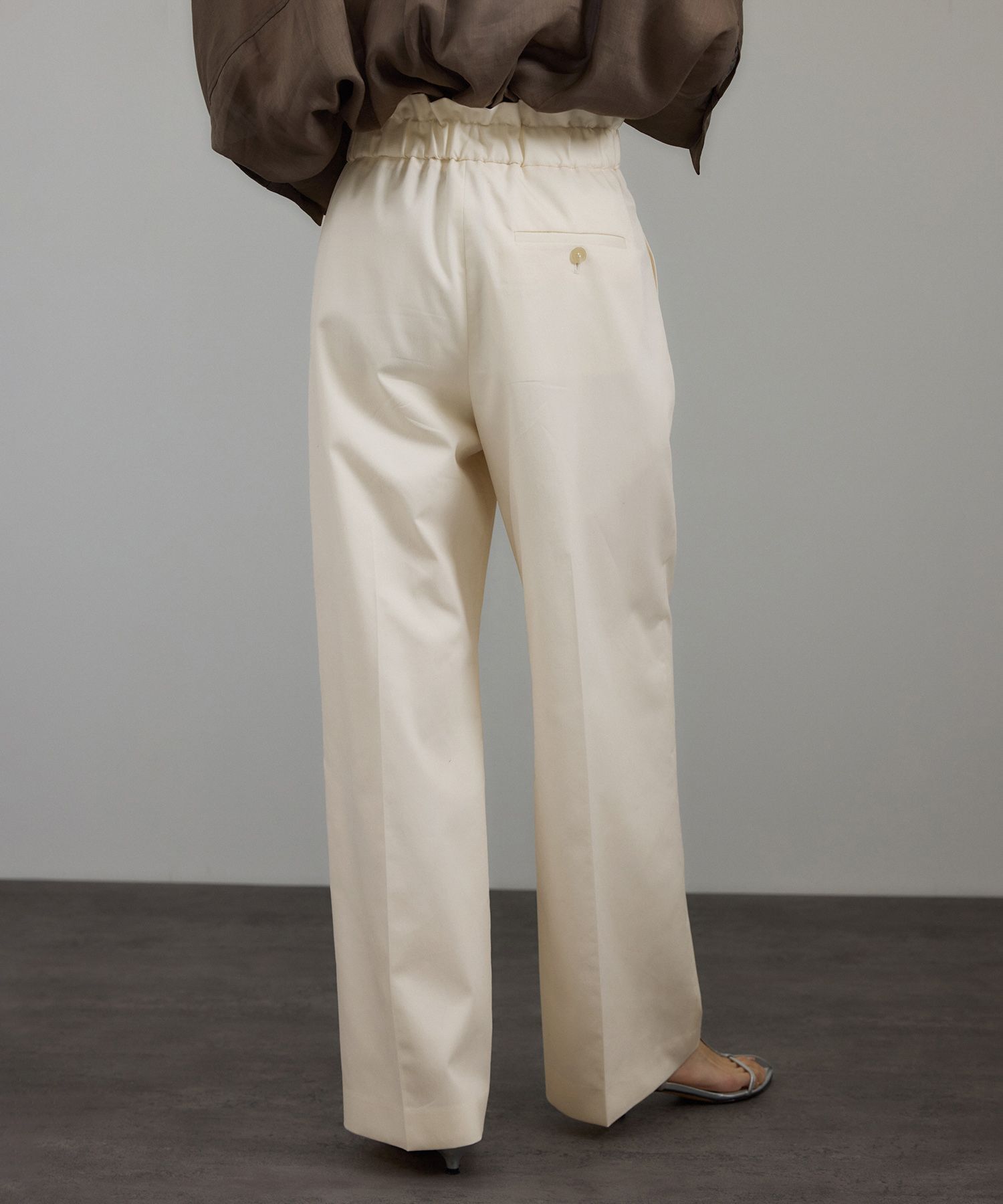 SALON adam et rope'「コットンライクスタイルアップパンツ」|スラックス|