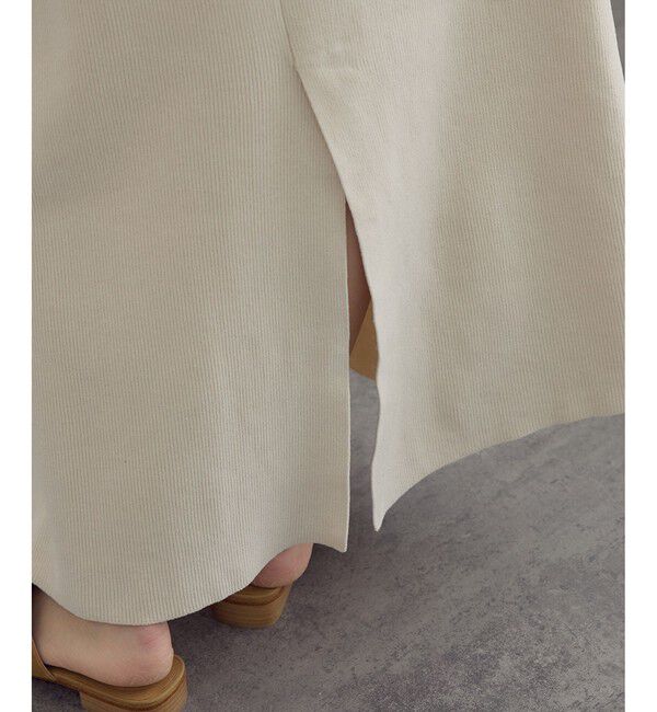 SALON adam et rope'「ナローロングスカート-CreamyCotton /クリーミーコットン-」|スカート|