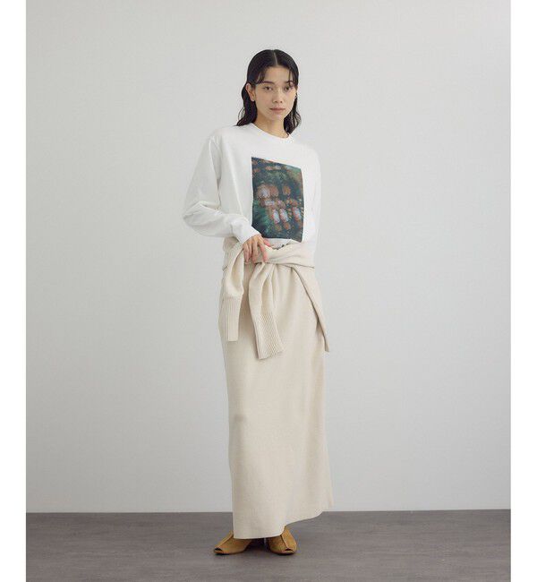 SALON adam et rope'「ナローロングスカート-CreamyCotton /クリーミーコットン-」|スカート|
