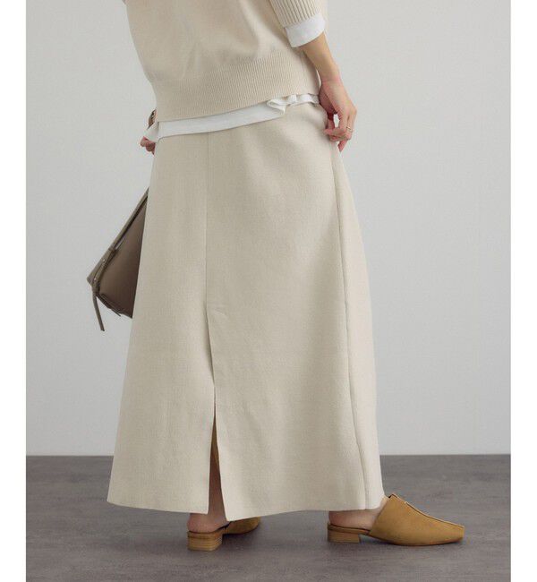 SALON adam et rope'「ナローロングスカート-CreamyCotton /クリーミーコットン-」|スカート|