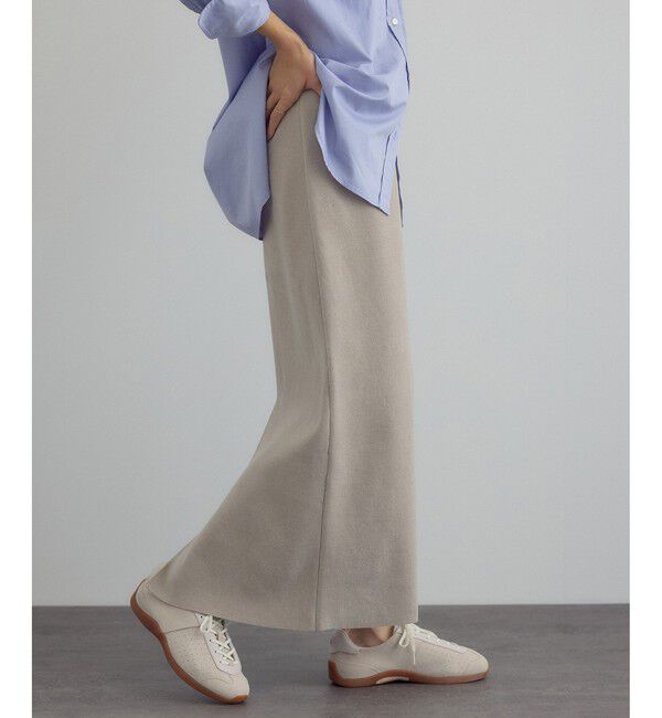 SALON adam et rope'「ナローロングスカート-CreamyCotton /クリーミーコットン-」|スカート|